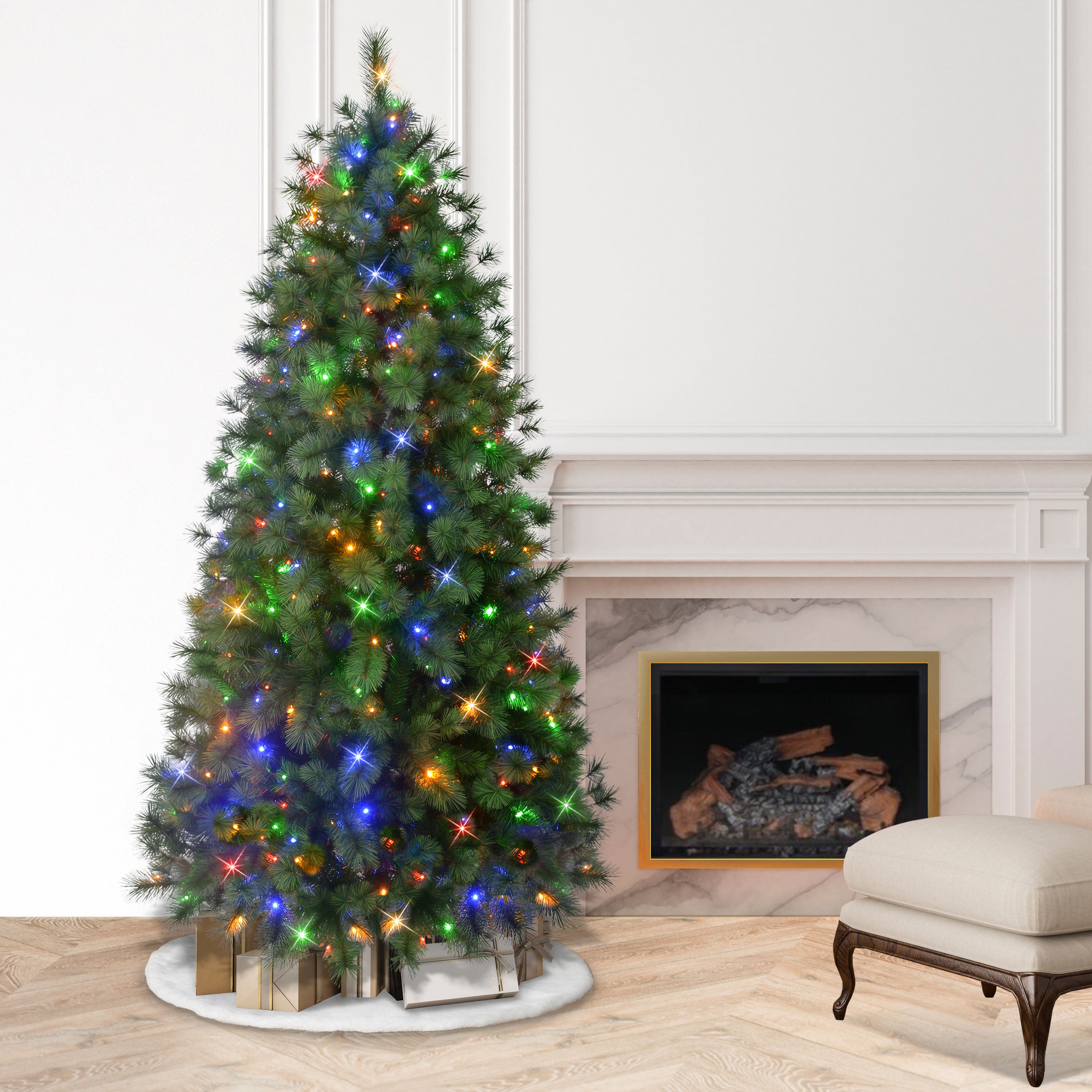 7.5' Pre-Lit Colorado Pine Christmas Tree